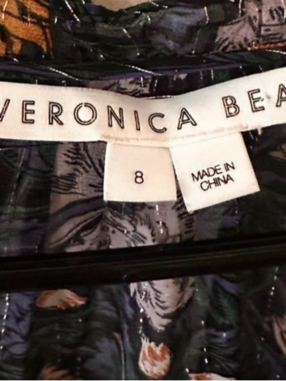 Veronica Beard Alba Silk Metallic Floral Ruffle Blouse + Matching Cami | Size 8 - Picture 8 of 13